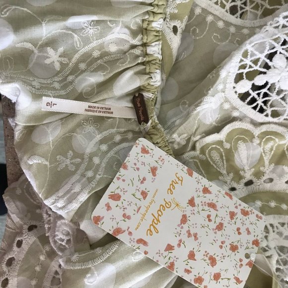 New Free People Citron Combo Lunch Date Halter Top - Picture 2 of 5